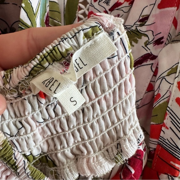 Anthropologie Abel The Label Orchid Maxi Dress Tie Back White Floral S - Picture 6 of 8